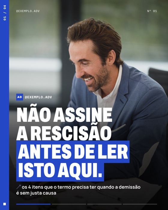 Slide 1 do carrossel de exemplo de direito