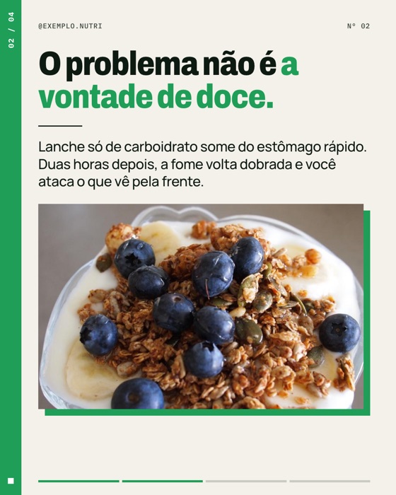 Slide 2 do carrossel de exemplo de nutrição